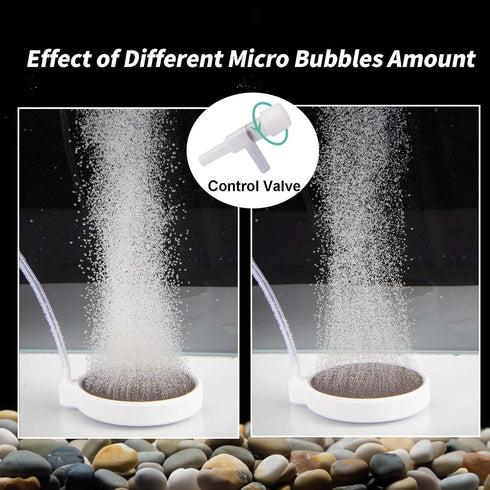 Fish Tank Air Stone, 2 Inch Nano Ultra-High Dissolved Oxygen Diffuser Bubbler, Make Super Tiny Bubbles for 2-30 Gall0n Hydroponics and Aquarium Fi...