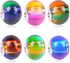 RUBYCA Mix Rainbow Gradient Murano Glass Bead European Charm Bracelet Spacer DIY Silver Color 100pcs...