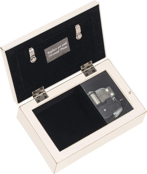 Cottage Garden Friend Takes a Long Time to Grow Matte Ivory Jewelry Music Box Plays What Friends are for...