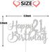 Silver Glitter 21st Birthday Cake Topper - 21st Party Decoration...
