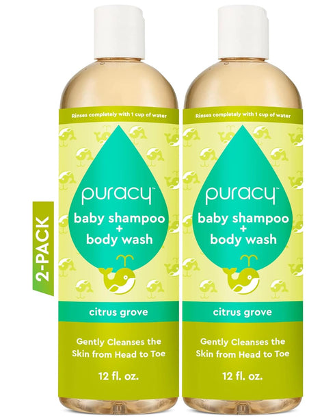 Puracy Shampoo & Body Wash for Children - Perfect Skin, Pure Ingredients - with 12 Fruit & Vegetable Extracts for Silky Smooth Skin, Gentle Citrus...