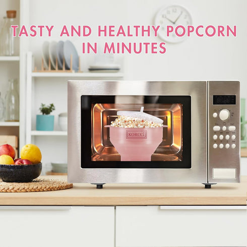 The Original Korcci Microwaveable Silicone Popcorn Popper, BPA Free Microwave Popcorn Popper, Collapsible Microwave Popcorn Maker Bowl, Use In Mic...