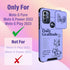 (2in1 for Motorola Moto G Pure Phone Case/Moto G Power 2022 Phone Case/Moto G Play 2023 Case for Women Cute Butterfly Girls Girly Cover Pretty Pur...