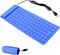 Soft Silicone Keyboard, Foldable Keyboard, Silent, Portable Silicone Wired Keyboard, USB+PS2 Interface, Convertible, Waterproof and dustproof, for...