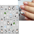 JMEOWIO 4 Sheets Christmas Glitter Nail Art Stickers Decals Self-Adhesive Pegatinas Uñas Snowflake Xmas Winter Holiday Santa Cute Nail Supplies Na...