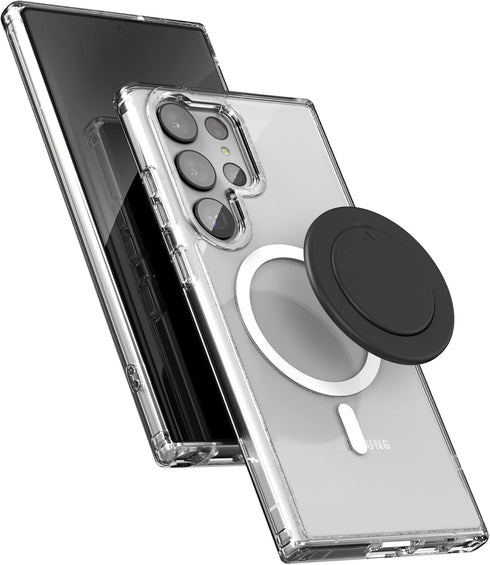 Encased Magnetic Pop Case for Samsung Galaxy S23 Ultra 6.8 (2023) with Magnet Phone Grip Socket (Compatible with MagSafe)...