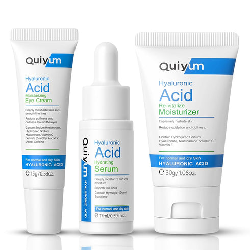 Travel Size Skin Care Set, Hyaluronic Acid Travel Size Skincare Set, Skin Care Routine For Women Girls, Moisturizer, Serum, Eye Cream Hydrated & B...