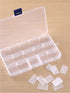 Small Transparent Plastic Organizer Box, 15 Grids Plastic Storage Containers with Removable Dividers for Art and Crafts, Jewelry, Tuff. Size: 6.75...