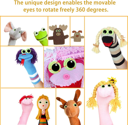 UPINS 500PCS Glowing in Dark Googly Wiggle Eyes Self Adhesive for Craft Luminous Sparkle Halloween Googly Eyes for DIY Sticker Decoration 6 mm 8 m...