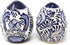 Encantada Handmade Hand-Painted Authentic Mexican Pottery, Salt and Pepper Shaker Set, Blue Flower (MC085F-K2)...