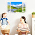 Landscape Wall Sticker Decor 3D Fake Window Wall Sticker Mountain Scenery Wall Sticker Peel and Stick Wall Art Wallpaper Removable Faux Window Wal...