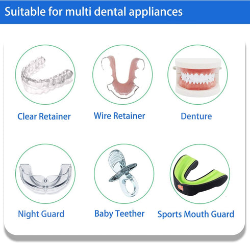 Retainer Cleaning Tablets 120 Tablets - 4 Months Supply, Mouth Guard Cleaner, Remove Stains and Bad Odor, Prevent Brace Discoloration, Mint Flavor...