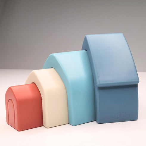 House Silicone Stacker Toy 4pcs - Safe, Non-Toxic, Educational, for Babies & Toddlers 12M+...