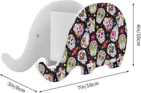 Skull Elephant Pen Pencil Holder Cute Phone Stand Desk Organizer Accessories for Office Home Bracket Presents Stationery Tablet Desktop Decoration...