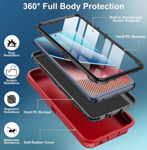 for Moto G Stylus 2023 4G Case, with Built in Screen Protector Heavy Duty Drop Protection,Full Body Rugged Shockproof Protective Phone Cover for M...