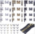 60 Pcs Metal Zipper Stopper, Zipper Repair Kit for Jackets, Zipper Replacement Slider, Bottom Stop Replacement, Zipper Insertion Pin, for Coats Ja...