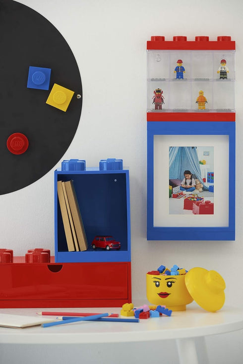 LEGO STORAGE HEAD (MINI) - GIRL - Polypropylene Storage Box with Lid for Kids' Toy Storage, Stackable Organizer, and Fun Storage Solution for LEGO...
