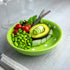 City to Cottage Handmade Lime Green and White Pottery Polka Dot Glazed 7.3inch/18.5cm, 14oz/400ml Salad, Pasta, Fruit, Cereal, Soup Bowl | Unique ...