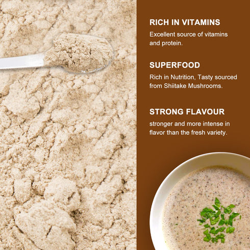 ORGFUN Original Shiitake Mushrooms Powder, Natural Umami Seasoning, Mushroom Powder for Cooking, 5.3 Oz...