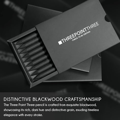 3.3 Inch Black 2B Pencils 9pc Set Black Wood Sharpened Pencils for Writing and Journaling...