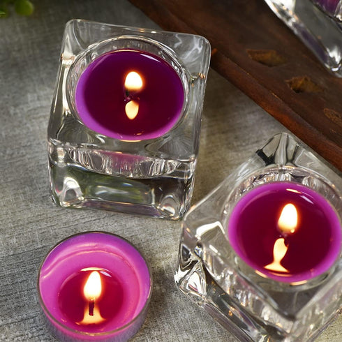 DEYBBY Scented Soy Wax Tealight Candles Bulk, Lavender Aromatherapy Candle for Stress Relief, Clear Cup Long Lasting, for for Relaxation, Spa and ...