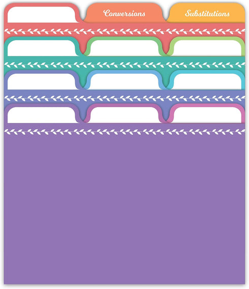 Jot & Mark Recipe Card Dividers | 24 Tabs per Set, Works with 4x6 Inch Cards, Helps Organize Recipe Box (Rainbow)...