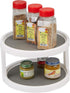 Mind Reader Herb and Spice Rack, Revolving Kitchen Storage Rack, Lazy Susan Countertop Organizer, White...
