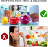 Vegetable and Fruit Storage Containers for Fridge, 4 Pcs BPA Free Reusable Food Saver - Tomato, Avocado, Onion, Lemon Keeper Holder - Refrigerator...