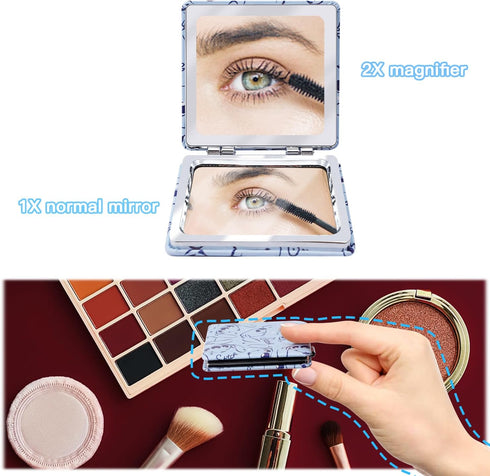 Cartoon Stitch Square Cosmetics Makeup Bag Zipper Pouch Travel Bag Kawaii Pouch Bag Kitty Merch-5, Blue...