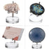 Hipiwe Adjustable Metal Arms Display Stand Easel with Acrylic Base Small Display Easel Holder for Fossil Coral Geodes Rock Mineral Agate Crystals ...