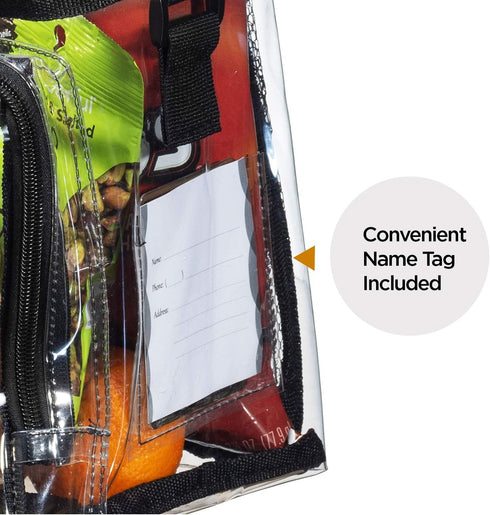 SP HOME GOODS Stadium Approved Clear Tote Bag with Adjustable Strap, Front Storage Compartment, and Mesh Pockets - See Through Zippered Clear lunc...