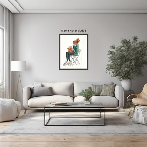 Posterizer 1 pcs-cute anime girl in winter with a mask and mittens -4-Kids Room Art Gift for Girls, Boys, Teens decor for Girls, Teens Bedroom- un...