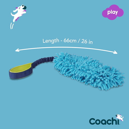 Coachi Tuggi Hide - Interactive Dog Toy for Tug of War & Play. Strong & Comfortable, Stretchy Bungee Handle, Reward Training, Interrupting Biting ...