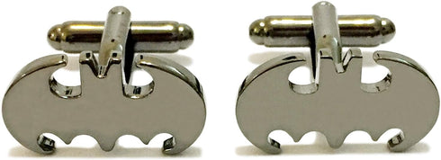 Super Hero Collection black Bat Men’s Classic Formal Occasions Cufflinks and Tie Clip Bar Set...
