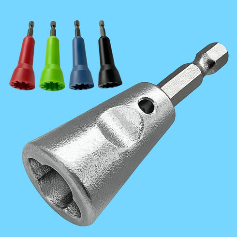 MAICON Wire Twister Tool for Drill, Drill Wire Twister, 2PCS(Blue+Silver) -Wire Twister Wire Connector Wire Twisting Tool, Wire Nut Twister for El...
