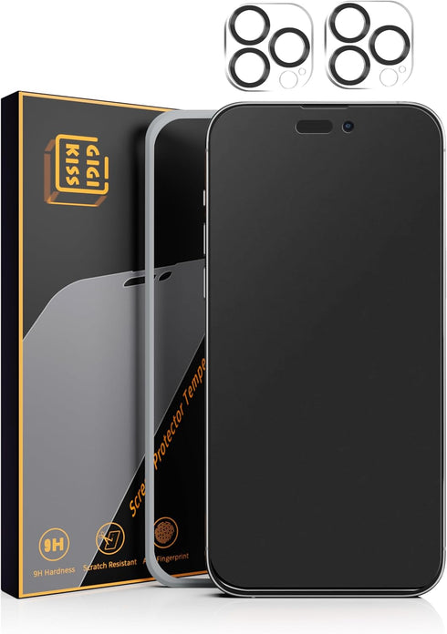 2 Pack Matte Screen Protector for iPhone 14 Pro Max - 6.7 inch 2 Pack Camera Lens Protector, Anti Glare Anti Fingerprint Screen Protector Tempered...