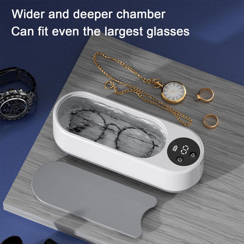 Generic Premium Jewelry Cleaner Machine - Ideal for Ring, Earring, Necklaces, Watch Strap, Makeup Brush Cleaning Also Functions as Glasses Cleaner...