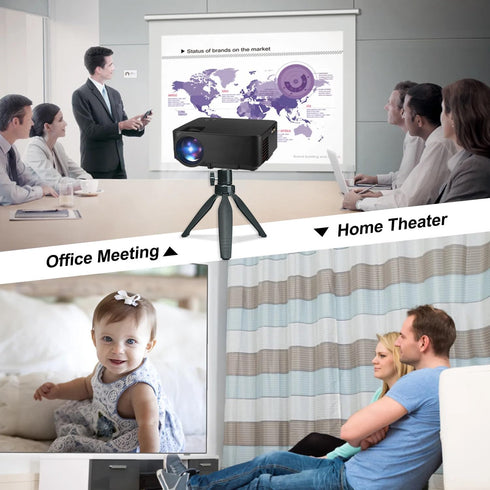 Mini Desktop Tripod Stand with 6.3 inch Universal 1/4 Screw Ballhead for Projectors, DSLR Cameras, Webcams, Smartphones, and Selfie Sticks - Black...
