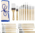 CONDA Paint Brushes Set of 24 Different Shapes Professional Painting Brushes for Oil, Acrylic Canvas and Watercolor Painting (White)...