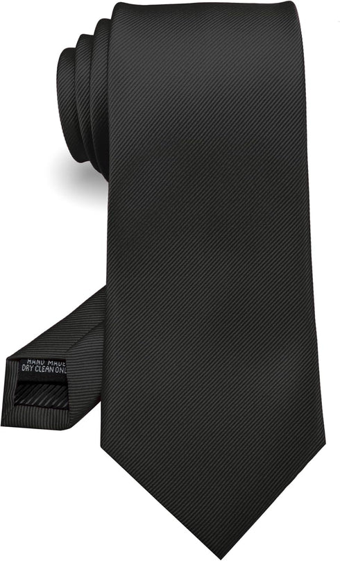 RBOCOTT Solid Color Tie and Bow Tie Pocket Square with Cufflinks and Tie Clip Sets for Men...