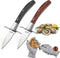 Oyster Shucking Knife,Oyster Shucker,2 Set Sturdy Sharpness Oyster Knife With Comfort Wood-handle,Oyster Shucking Kit With 1 Pairs Of Level 5 Prot...
