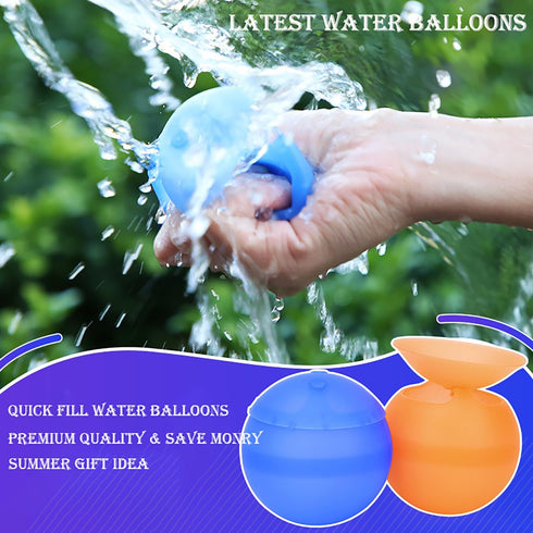 7/14/28 PC Reusable Water Balloons for Kids Adults, Silicone Refillable Water Balloons Self Sealing Water Balloons Quick Fill for Boys Girls Outdo...