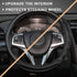 GIANT PANDA Steering Wheel Cover for Acura RDX and MDX, Car Steering Wheel Cover for Acura TLX and TL - Black...