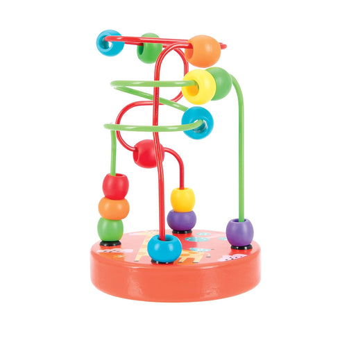 Nuby Coloful Mini Wooden Bead Maze Roller Coaster- Early Educational Toy...