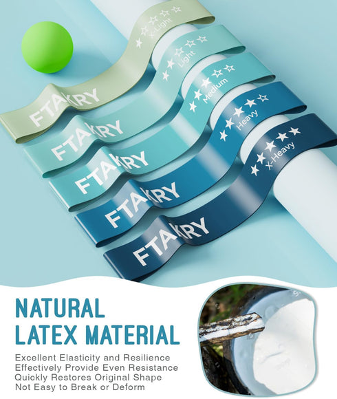 Resistance Bands for Working Out, Exercise Bands with 5 Resistance Levels, Natural Latex Resistance Bands Designed for Home Fitness, Strength Trai...