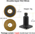 Camera Hot Shoe Mount Adapter, Double Nut with 1/4" and 3/8" Aluminum Alloy Tripod Screw Flash Shoe Mount for LED Monitors, Microphone, DSLR Field...