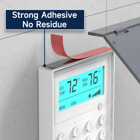 Central AC Thermostat Cover Panel,4-3/4" AC Wired Controler Panel Protection Cover, Mistake Prevention Cover AC Switch Air Conditioner Acrylic,Tra...