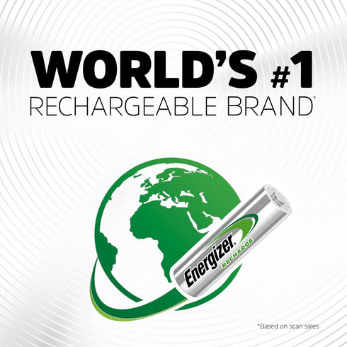 Energizer Power Plus Rechargeable AA Batteries (4 Pack), Double A Batteries...