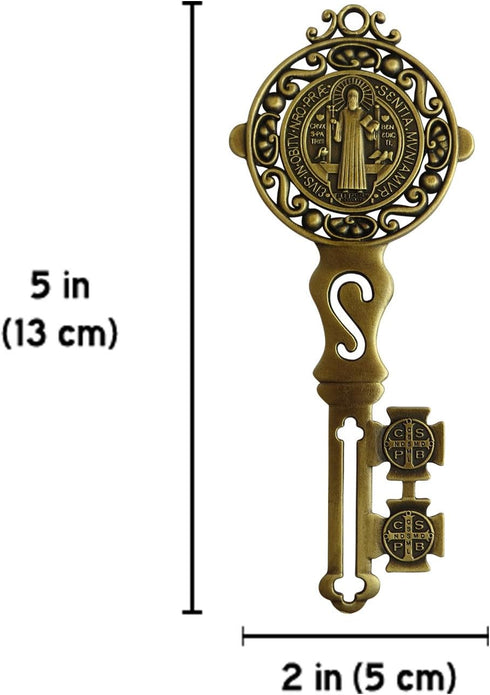 Angelitos de Mexico Big Saint Benedict Key for Home Protection Wall Decor Hang on Door House Blessing...