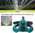 Lawn Sprinkler, Three Arms 360 Degrees Rotating Adjustable Garden Water Sprinkler Lawn Watering Irrigation Tool(Green)...